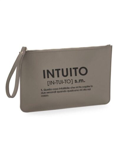 Pochette da uomo con la scritta "intuito" - PHTU09