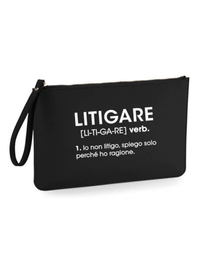 Pochette da uomo con la scritta "litigare" - PHTU10