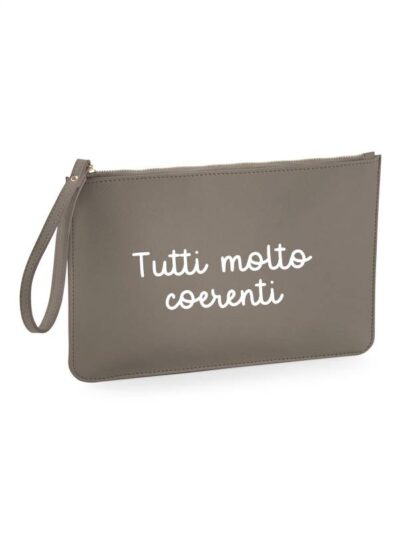 Pochette da uomo con la scritta "tutti molto coerenti" - PHTU01