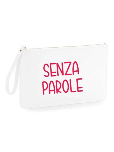 Pochette da donna con la scritta "senza parole" - PHTD37