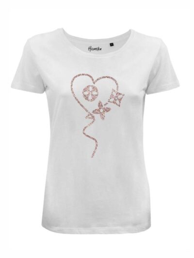 T-Shirt donna Lady 2.0 con un cuore in glitter – LG032