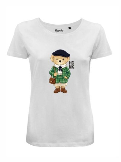 T-Shirt donna Lady 2.0 con un orsetto e la scritta “hcnk” in patch – LG033