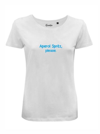 T-Shirt donna Lady 2.0 con la scritta “aperol spritz, please” in patch – LG019