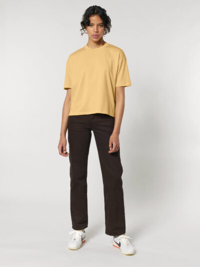 T-Shirt donna Essential Stella senza stampa, Nispero – TSE02