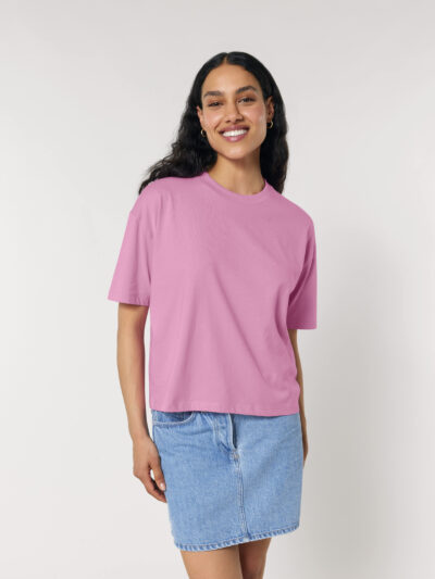 T-Shirt donna Essential Stella senza stampa, Bubble Pink – TSE05