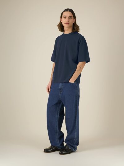 T-shirt uomo Essential Asher French Navy senza stampa – ASHER04