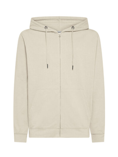 Felpa leggera Unisex Core Zip Off White - COREZ04