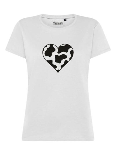 T-Shirt donna Lady 2.0 con la sagoma di un cuore animalier in patch a rilievo – TW024